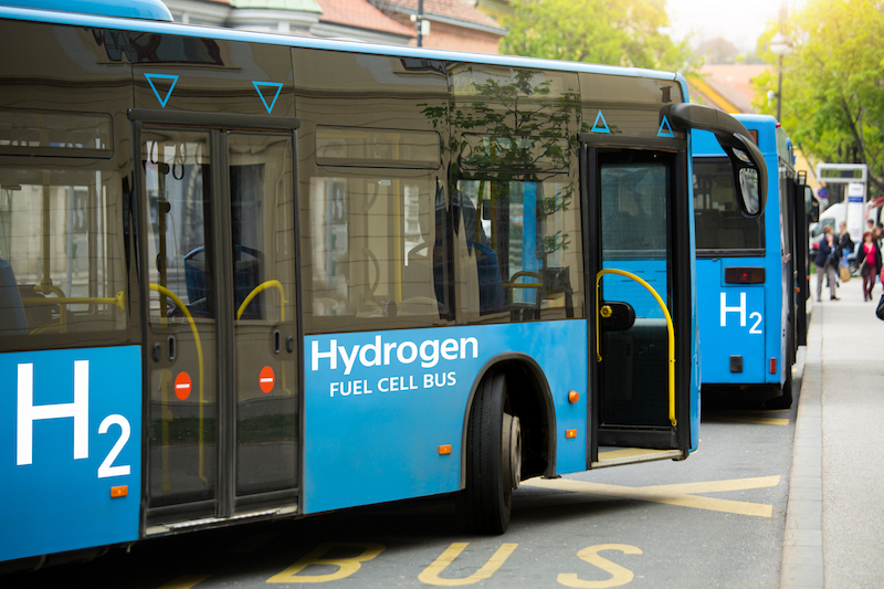 Autobuses con hidrógeno verde